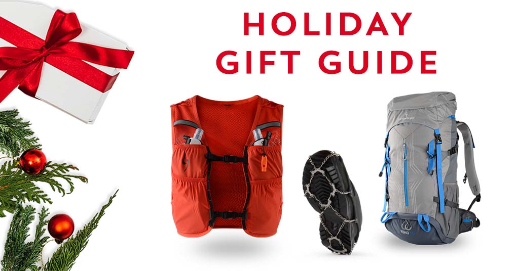 Holiday Gift Guide | Hydration vest, crampon, hiking backpack